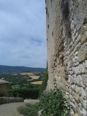 Le chateau et les monts du Vaucluse.